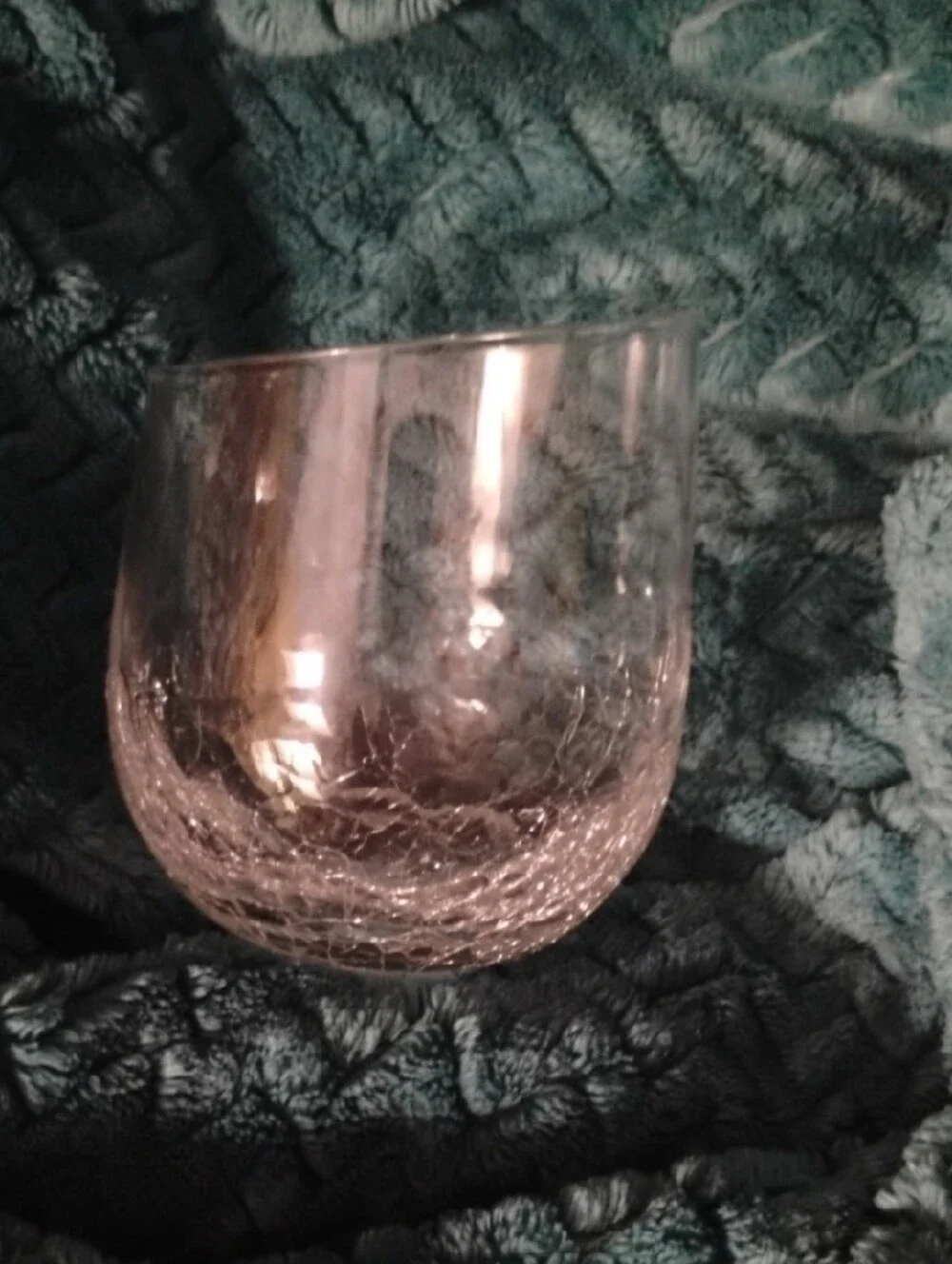Pier One Stemless Crackle Wine Glass